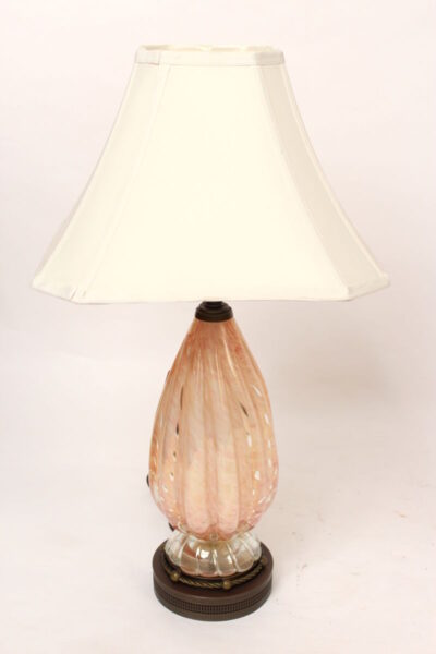 Murano glass lamp with bronze base