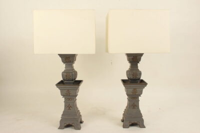 Pair of Chinese style table lamps
