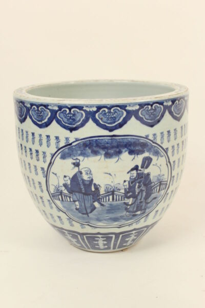 Chinese blue and white jardinere