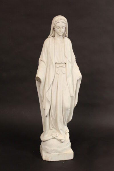 Marble garden statue of  "The Virgin Mary"