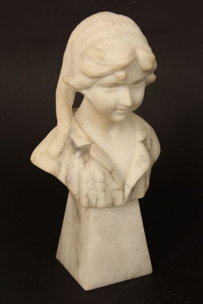 Alabaster carving of a young girl