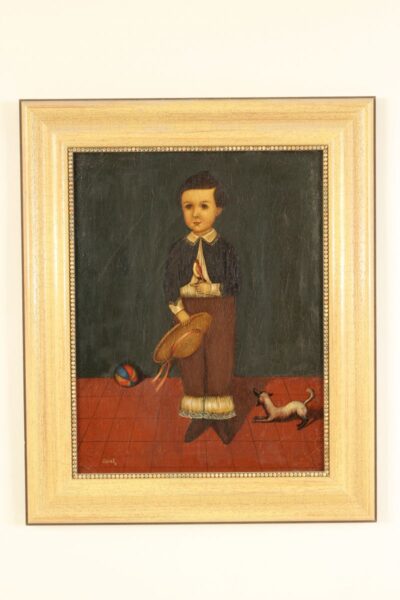Folk art painting signed Oscar