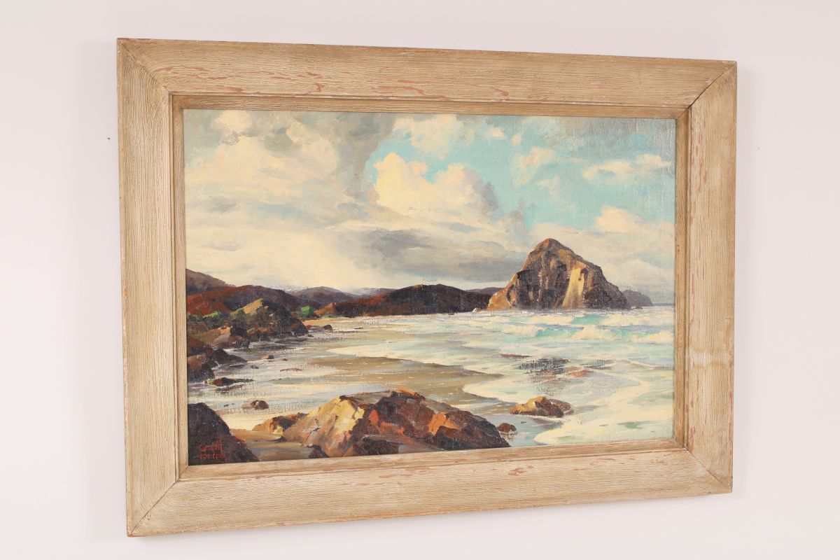 California Coastal Painting of Morro Bay by Bennett Bradbury (1914-1991). - Image 2