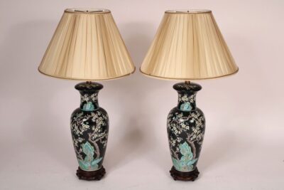 Pair of Marbro Famille Noire Lamps