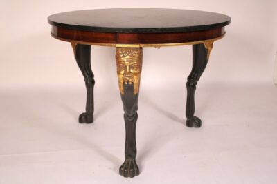 Neo Classical Style Marble Top Center Table: Attributed to Dessin Fournir
