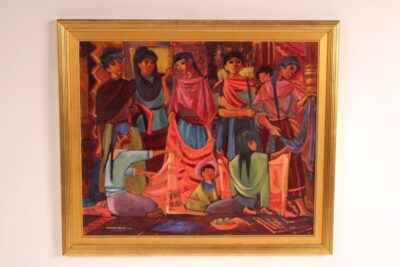 Painting by Dorothy Sklar (1906-1996) Titled "Blankets"