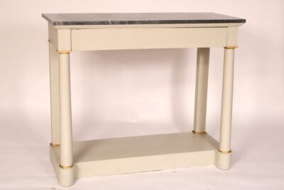 Antique Empire Style Marble Top Console Table