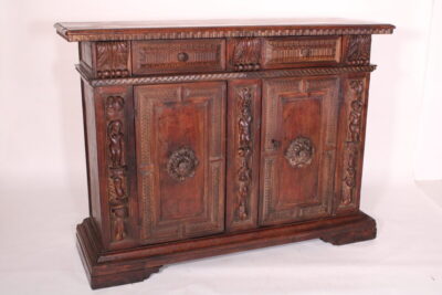19th Century Baroque Style Walnut Credenza