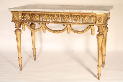 19th Century Louis XVI Style Gilt Wood (Gold Leaf) Console Table