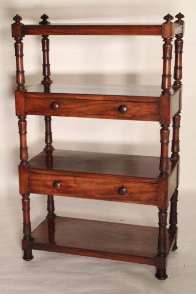 William IV Plum Pudding Mahogany Etagere