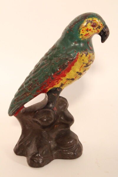 19th Century Parakeet Form Cast Iron Door Stop