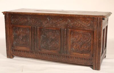 18th/ Early 19th Century English Oak Trunk